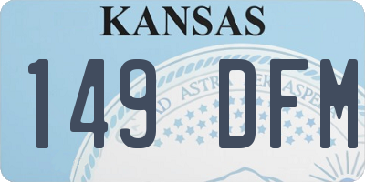 KS license plate 149DFM
