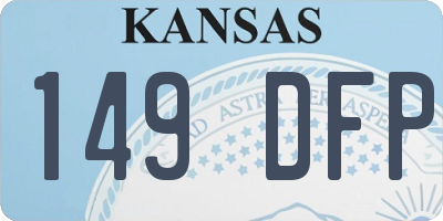 KS license plate 149DFP