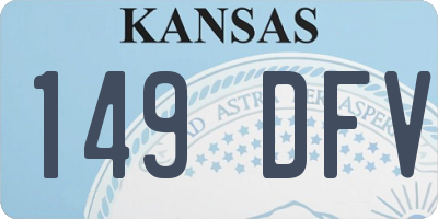 KS license plate 149DFV
