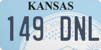 KS license plate 149DNL