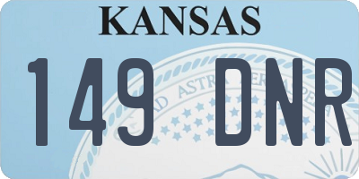 KS license plate 149DNR