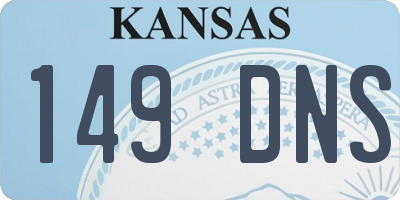 KS license plate 149DNS