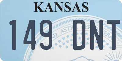 KS license plate 149DNT