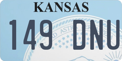 KS license plate 149DNU