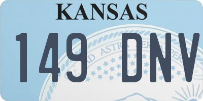 KS license plate 149DNV