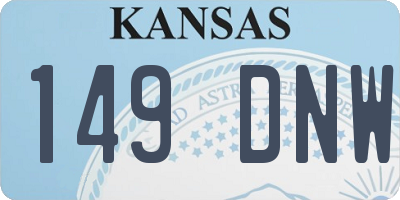 KS license plate 149DNW
