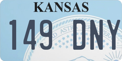 KS license plate 149DNY