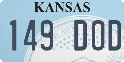 KS license plate 149DOD