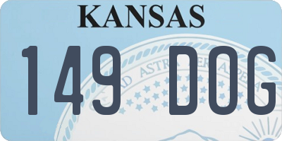 KS license plate 149DOG