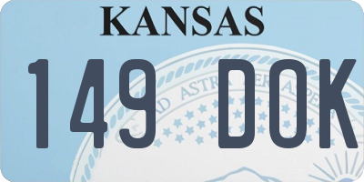 KS license plate 149DOK