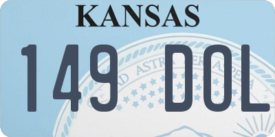 KS license plate 149DOL