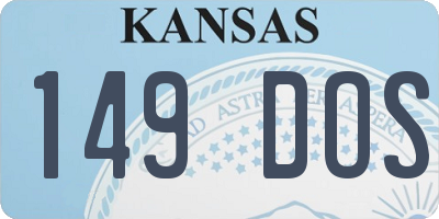 KS license plate 149DOS