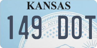 KS license plate 149DOT