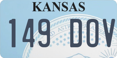 KS license plate 149DOV