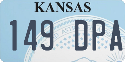 KS license plate 149DPA
