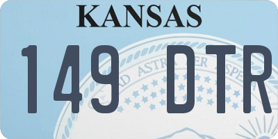 KS license plate 149DTR