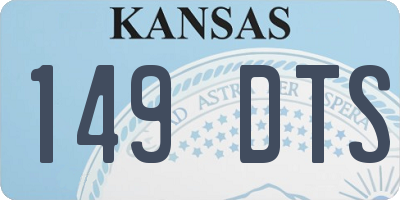 KS license plate 149DTS
