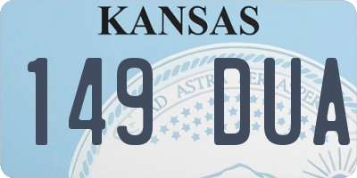 KS license plate 149DUA