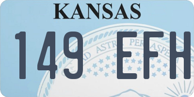 KS license plate 149EFH