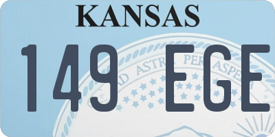 KS license plate 149EGE