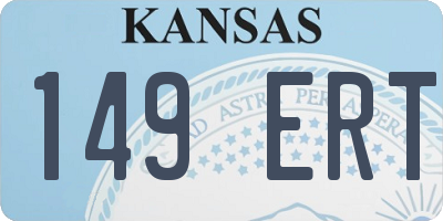KS license plate 149ERT