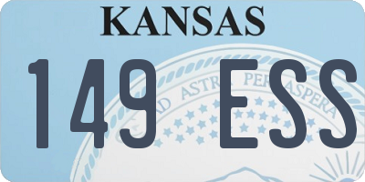 KS license plate 149ESS