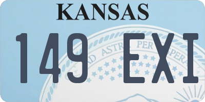 KS license plate 149EXI