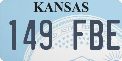 KS license plate 149FBE