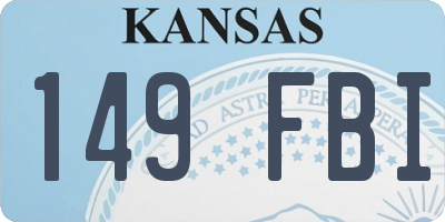 KS license plate 149FBI