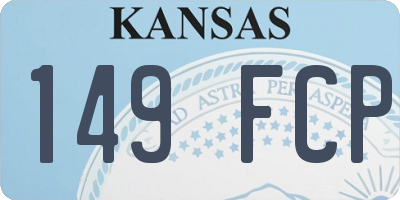 KS license plate 149FCP