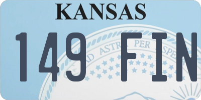 KS license plate 149FIN
