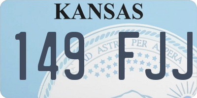 KS license plate 149FJJ