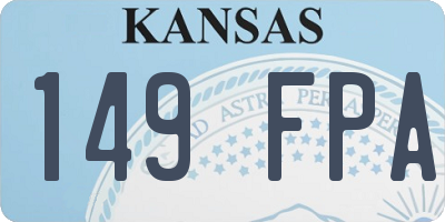 KS license plate 149FPA
