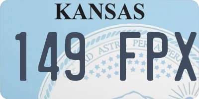KS license plate 149FPX