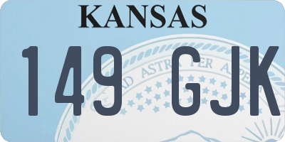 KS license plate 149GJK