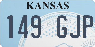 KS license plate 149GJP
