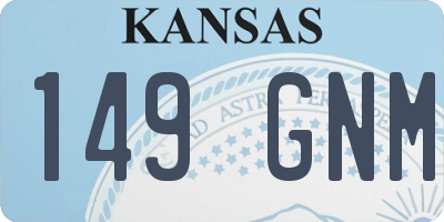 KS license plate 149GNM