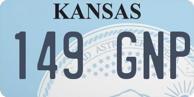 KS license plate 149GNP