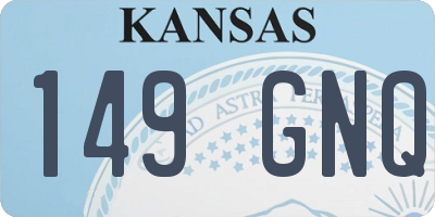 KS license plate 149GNQ