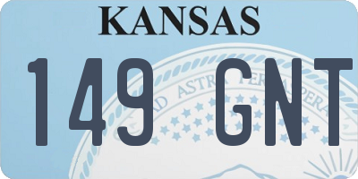 KS license plate 149GNT