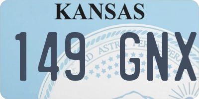 KS license plate 149GNX