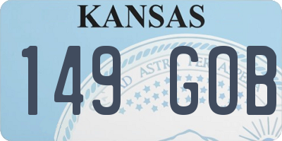 KS license plate 149GOB