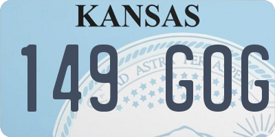 KS license plate 149GOG