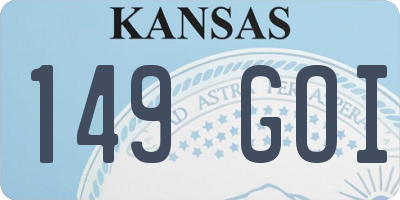 KS license plate 149GOI