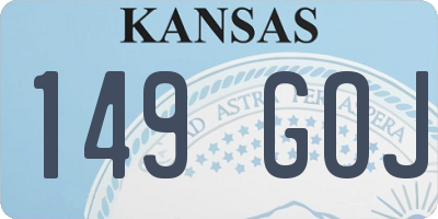KS license plate 149GOJ