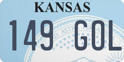 KS license plate 149GOL