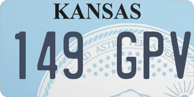 KS license plate 149GPV
