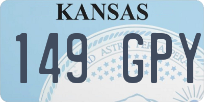 KS license plate 149GPY