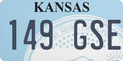 KS license plate 149GSE
