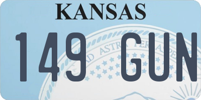 KS license plate 149GUN